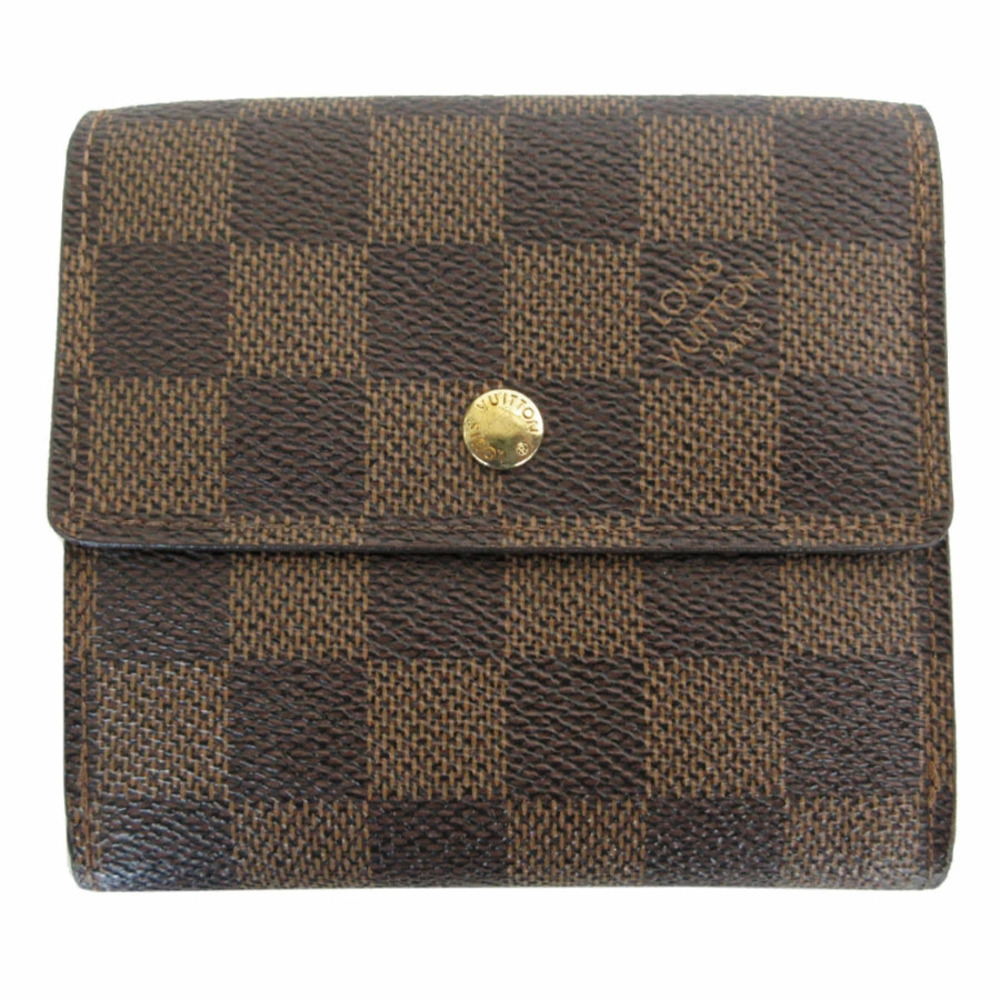 Louis Vuitton Bi fold wallet Damier Portefeuille Elise canvas Ebene